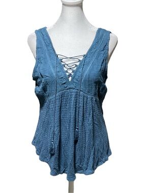 Lucky Brand Lace Up Tank Top